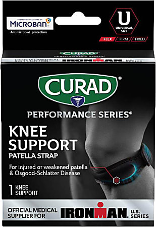 CURAD® Performance Series Patella Strap Knee Support, Universal, Black