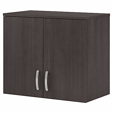 Bush® Business Furniture Universal Wall Cabinet With Doors And Shelves, Storm Gray, Standard Delivery
