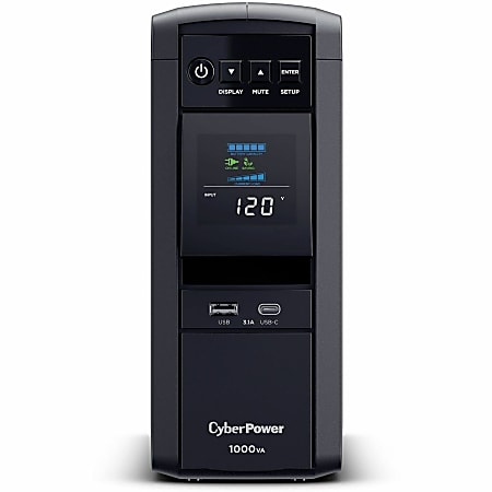 CyberPower CP1000PFCLCDTAA TAA Compliant UPS System, CP1000PFCLCDTAA
