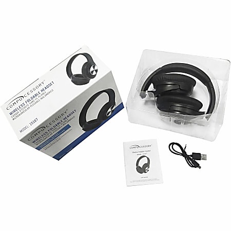 Compucessory Noise-cancelling Wireless Headset - Stereo - Wireless - 32.8 ft - Binaural - Noise Canceling - Black Compucessory Noise-cancelling Wireless Headset - Stereo - Wireless - 32.8 ft - Binaural - Noise Canceling - Black