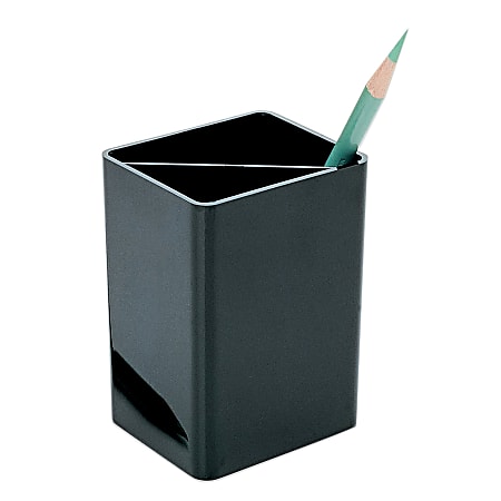 Office Depot® Brand 2-Compartment Pencil Cup, Black