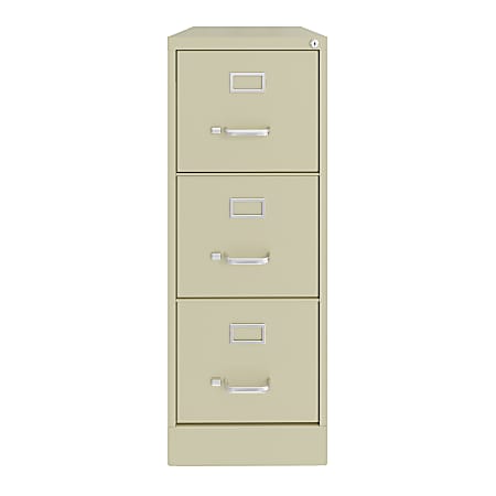 Hirsh Commercial 22"D Vertical 3-Drawer File Cabinet, Putty