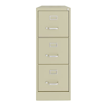 Hirsh Commercial 22"D Vertical 3-Drawer File Cabinet, Putty
