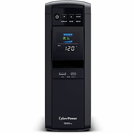 CyberPower CP1500PFCLCDTAA UPS System - 1500VA/1000W, 120 VAC, NEMA 5-15P, Mini-Tower, Sine Wave, 12 Outlets, LCD, $500000 CEG- CP1500PFCLCDTAA