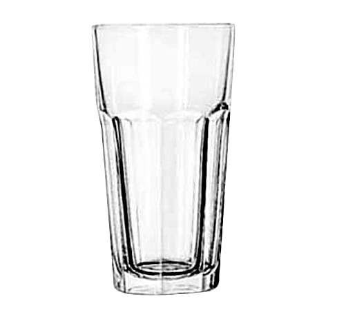 Libbey Glassware Gibraltar Iced Tea Glasses, 22 Oz, Clear, Pack Of 24 Glasses