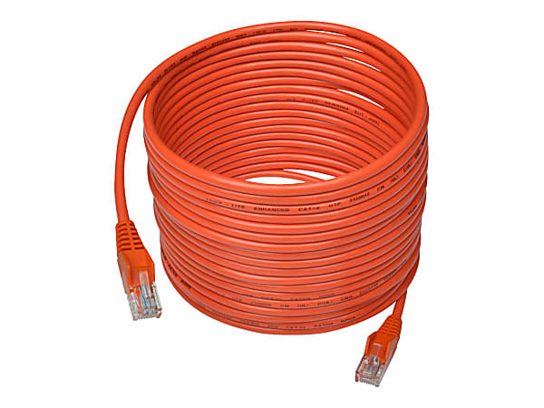 Tripp Lite 25ft Cat5 Cat5e Snagless Molded Patch Cable UTP Orange RJ45 M/M 25' - 128 MB/s - Patch Cable - 25 ft - 1 x RJ-45 Male Network - 1 x RJ-45 Male Network - Gold-plated Contacts - Orange