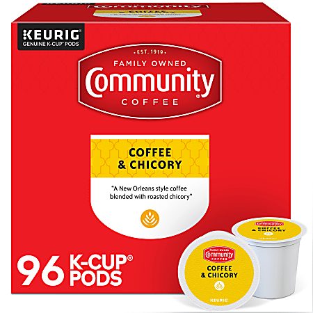 Community Coffee Keurig® Single Serve K-Cup® Pods, Coffee & Chicory, Box Of 96 Pods