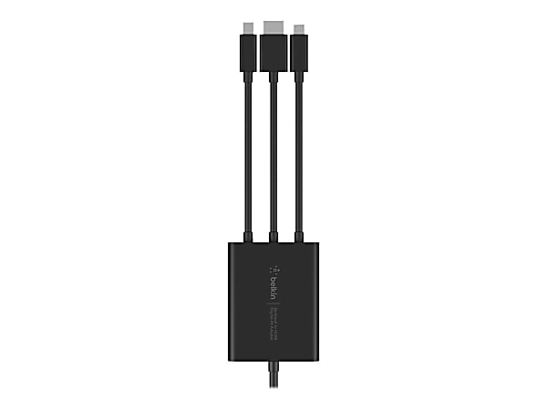 Belkin Multiport to HDMI Digital AV Adapter - Adapter cable - HDMI, Mini DisplayPort, 24 pin USB-C male to HDMI, USB (power only) male - 8 ft - 4K support