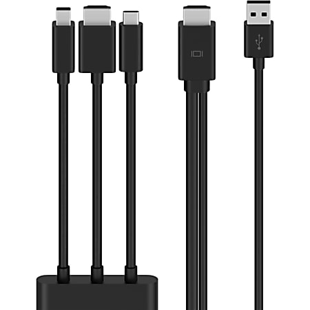 Belkin CONNECT Digital Multiport to HDMI AV Adapter - for Notebook/Tablet PC - USB Type A - USB Type-C - HDMI - Mini DisplayPort - Thunderbolt - Wired