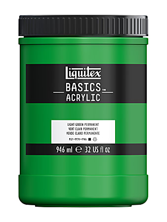 Liquitex Basics Acrylic Paint, 32 Oz Jar, Light Green Permanent