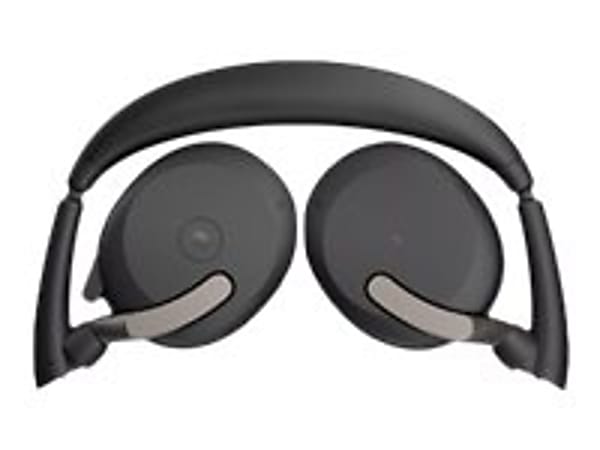 Jabra Evolve2 65 Flex MS Stereo - Headset - on-ear - Bluetooth - wireless - active noise canceling - USB-C via Bluetooth adapter - black - with wireless charging pad - Certified for Microsoft Teams