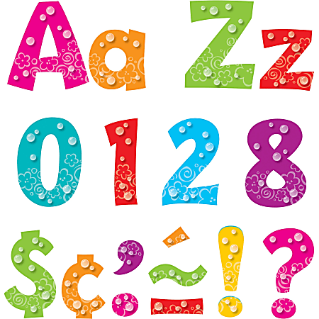 Trend Bubbles Design 4" Ready Letters Pack, Set Of 216