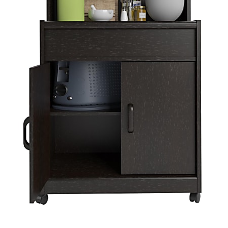 Ameriwood home reggie microwave outlet cart with shelf