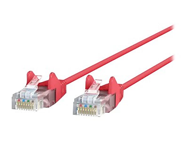 Belkin Cat.6 UTP Patch Network Cable - 100 ft Category 6 Network Cable for Network Device - First End: 1 x RJ-45 Male Network - Second End: 1 x RJ-45 Male Network - Patch Cable - 28 AWG - Red