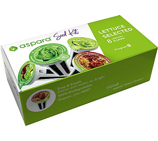 Aspara Lettuce Selected Seed Kit, Kit Of 8