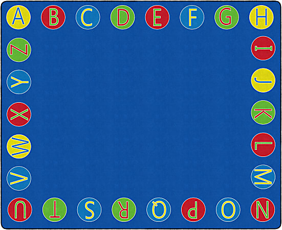 Flagship Carpets Alphabet Circles Rug, 10' 9" x 13' 2", Multicolor