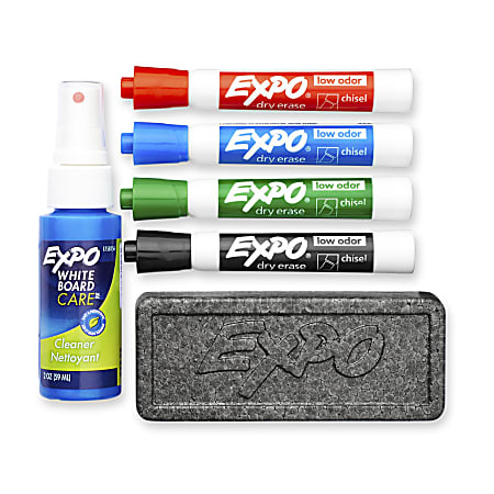 Quartet EnduraGlide Dry Erase Markers Kit Fine Assorted Colors Pack Of 5 -  Office Depot