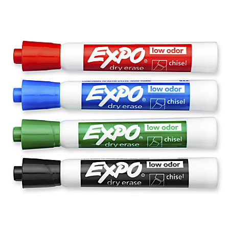 EXPO Low Odor Dry Erase Marker Starter Set, Chisel Tip, Assorted,  Whiteboard Eraser, Cleaning Spray, 6 Count & Low Odor Dry Erase Markers,  Chisel Tip, Green, 12 Count - Yahoo Shopping