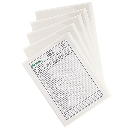 Tarifold Easy-Load Repositionable Pockets, 11" x 14", Clear, Pack Of 5 Pockets