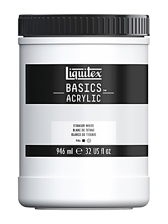 Liquitex Basics Acrylic Paint, 32 Oz Jar, Titanium White