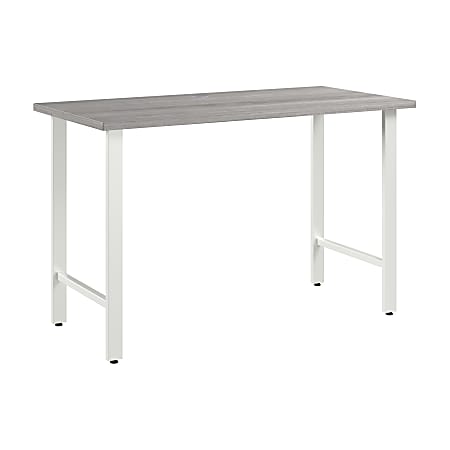 Bush Business Furniture Hustle 48"W Computer Desk With Metal Legs, Platinum Gray, Standard Delivery
