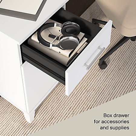 Bush Furniture Somerset 54 W Office Desk With Drawers White