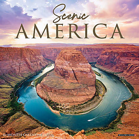 2026 Willow Creek Press Scenic Monthly Wall Calendar, 12" x 12", Scenic America, January To December, 52662