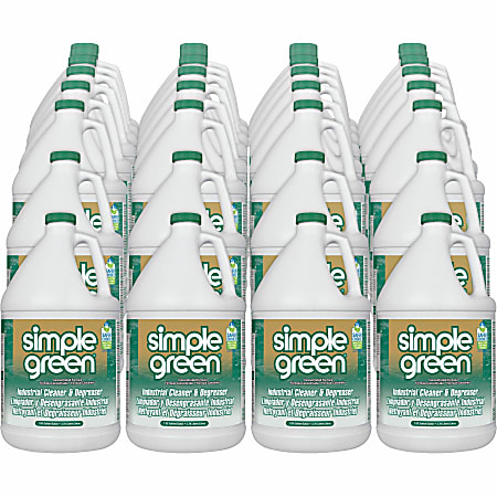 Simple Green Industrial Cleaner/Degreaser - Concentrate - 128 fl oz (4 quart) - Original Scent - 168 / Pallet - Non-toxic, Non-abrasive, Non-corrosive, Residue-free, Non-flammable - White
