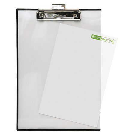 Baumgartens® Double-Panel See-Thru Clipboard, 8 1/2" x 11", Clear