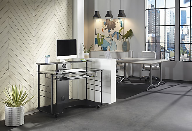  Office Dimensions 21647 White RTA 48 Wide Mobile Metal Desk  Workstation Home Office Collection : Office Products
