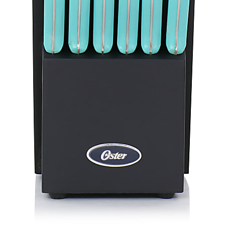  Oster Evansville 14 Piece Cutlery Set, Stainless Steel with  Turquoise Handles -: Home & Kitchen