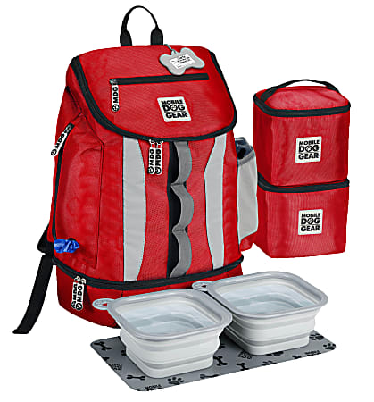 Overland Dog Gear Drop-Bottom Week Away Backpack, Red