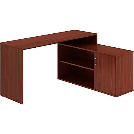 LYS L-Shape Workstation with Cabinet - Laminated L-shaped