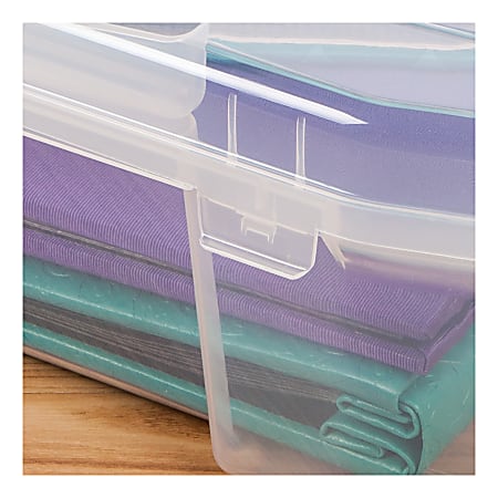 IRIS Portable Project Cases 11 78 x 11 38 x 19 18 Clear Pack Of 6 Cases -  Office Depot
