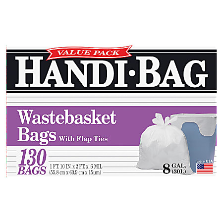 Draw &#x27;n Tie® 0.6-mil Handi Bag Waste Liners,