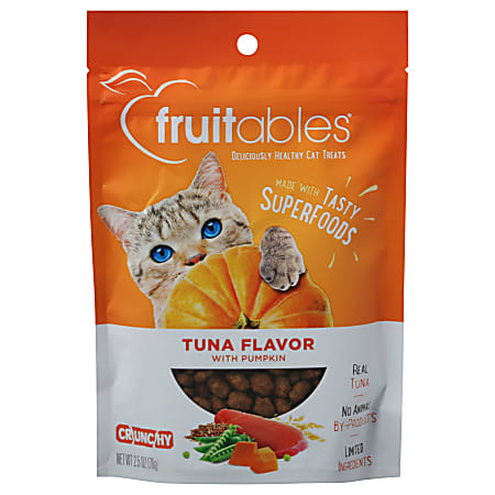 Fruitables Cat Treats, Tuna & Pumpkin, 2.5 Oz, Total Qty 10