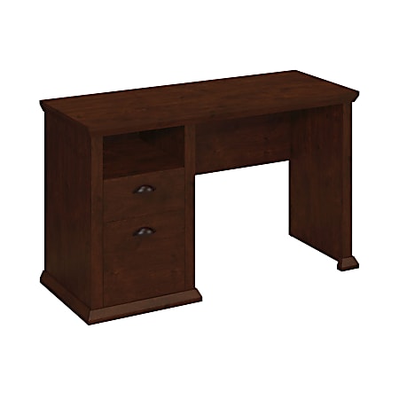 Bush Furniture Yorktown 50"W Home Office Computer Desk, Antique Cherry, Standard Delivery