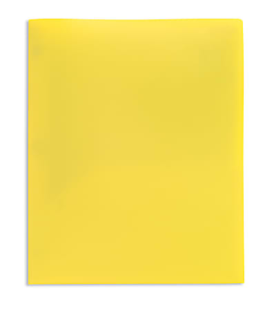 Office Depot® Brand School-Grade 2-Pocket Poly Folder, Letter Size, Yellow