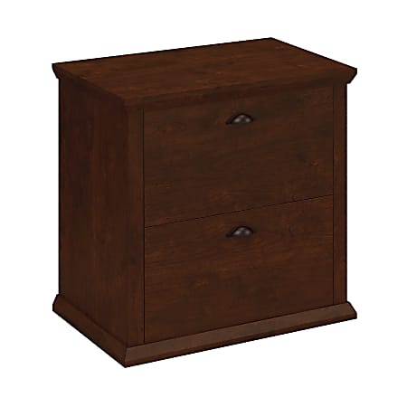 Bush Business Furniture Yorktown 31"W x 20"D Lateral 2-Drawer File Cabinet, Antique Cherry, Standard Delivery