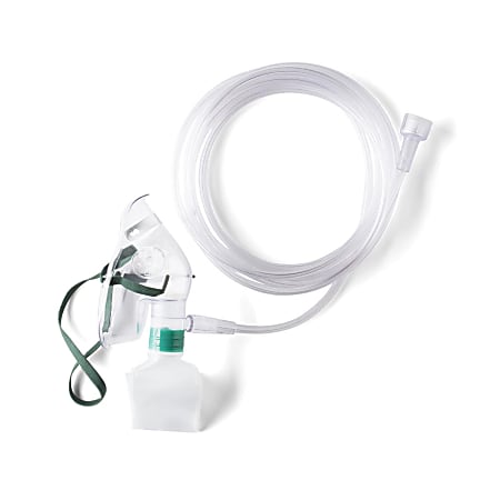Medline Pediatric Oxygen Masks, 7', Clear, Pack Of 50