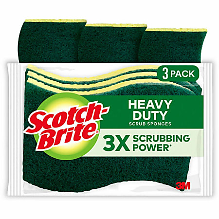 Scotch-Brite Heavy-Duty Scrub Sponges - 2.8 Scotch-Brite Heavy-Duty Scrub Sponges - 2.8
