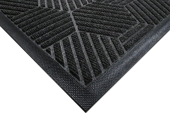 M + A Matting WaterHog Silver Mat, Cleated, 70”H x 143”W, Graphite