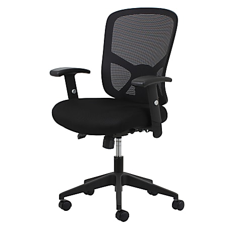 3-Paddle Ergonomic Mesh High-Back Task Chair with Arms and Lumbar Support Black 