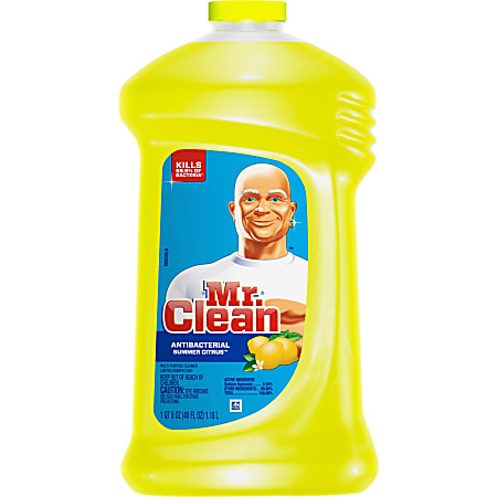 Mr. Clean Antibacterial Cleaner - Liquid - 0.31 gal (40 fl oz) - Summer Citrus ScentBottle - 9 / Carton - Yellow