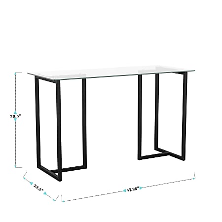 Office depot sales glass top desk