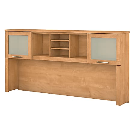 Bush Furniture Somerset 72"W L Shaped Desk Hutch, Maple Cross, Standard Delivery
