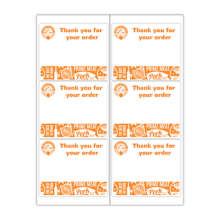 Custom 1-Color Laser Sheet Labels And Stickers, 3-1/4" x 4" Rectangle, 6 Labels Per Sheet, Box Of 100 Sheets