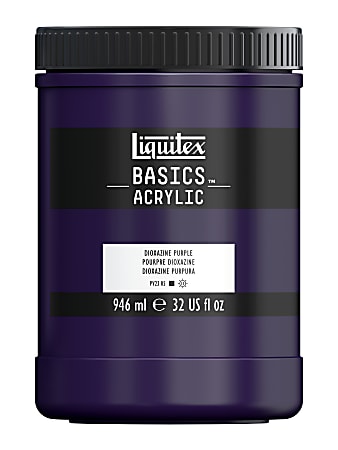 Liquitex Basics Acrylic Paint, 32 Oz Jar, Dioxazine Purple