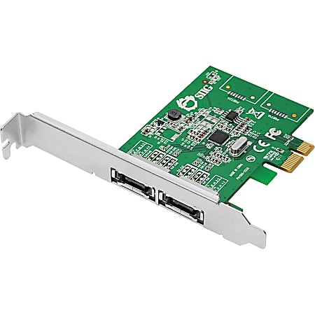 SIIG DP eSATA 6Gb/s 2-Port PCIe - Storage controller - 2 Channel - eSATA 6Gb/s - low profile - PCIe 2.0