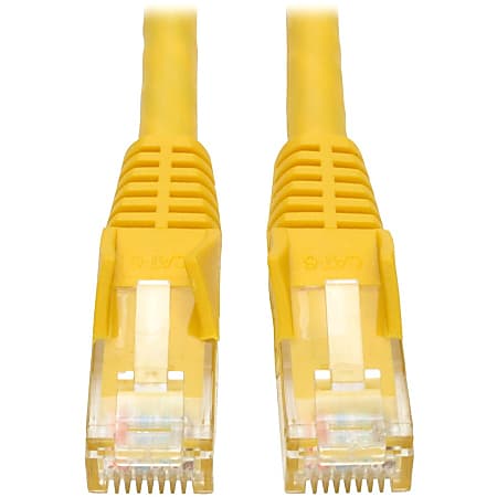 Eaton Tripp Lite Series Cat6 Gigabit Snagless Molded (UTP) Ethernet Cable (RJ45 M/M), PoE, Yellow, 6 ft. (1.83 m) - N201006YW